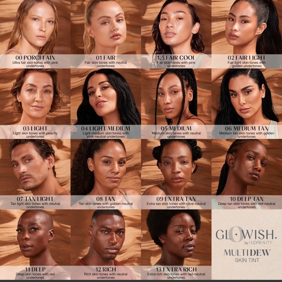 Huda Beauty 04 Light Medium Glowish Multi Dew Skin Tint 1.35oz - Picture 4 of 4